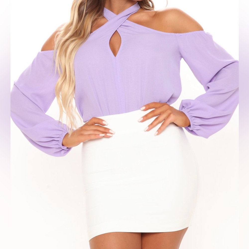 Fashion Nova cold shoulder top